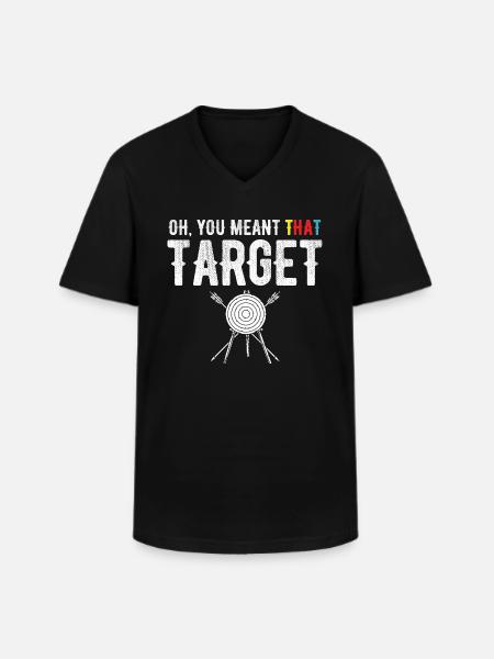 Bogenschießen Archery - Männer-T-Shirt mit V-Ausschnitt - Schwarz