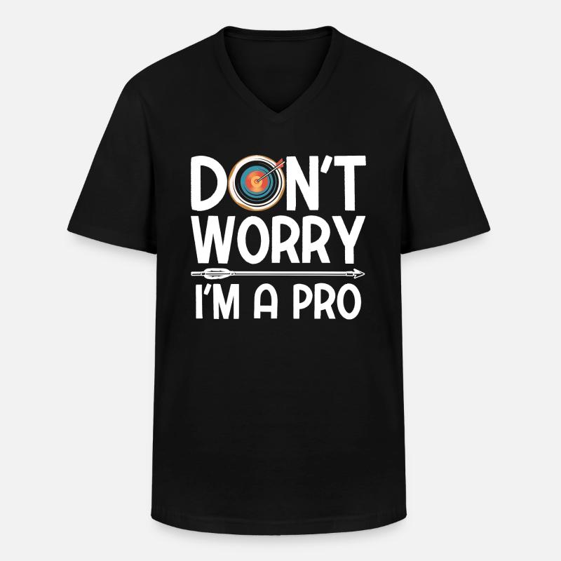 Bogenschießen Archery - Männer-T-Shirt mit V-Ausschnitt - Schwarz