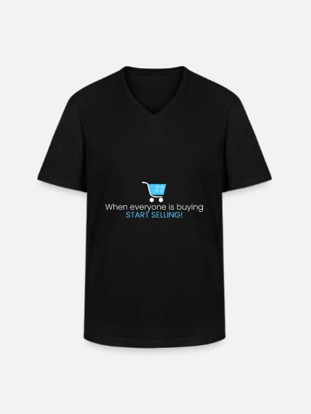 When everyone buys... - Men's V-Neck T-Shirt - black