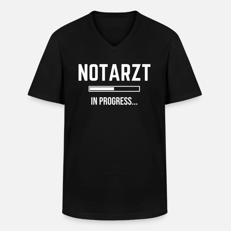 Notarzt In Progress - Männer-T-Shirt mit V-Ausschnitt - Schwarz