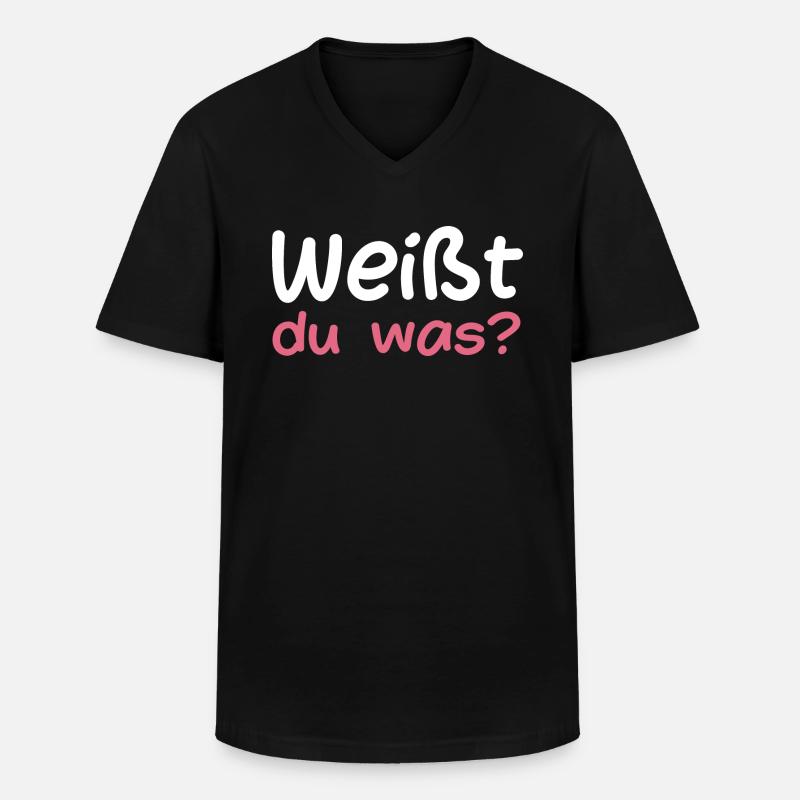 Weißt du was Bruder Nachwuchs - Männer-T-Shirt mit V-Ausschnitt - Schwarz
