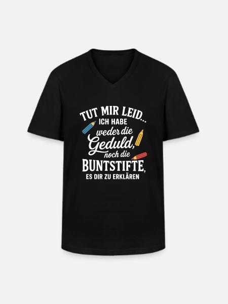Sorry funny sayings - Men's V-Neck T-Shirt - black