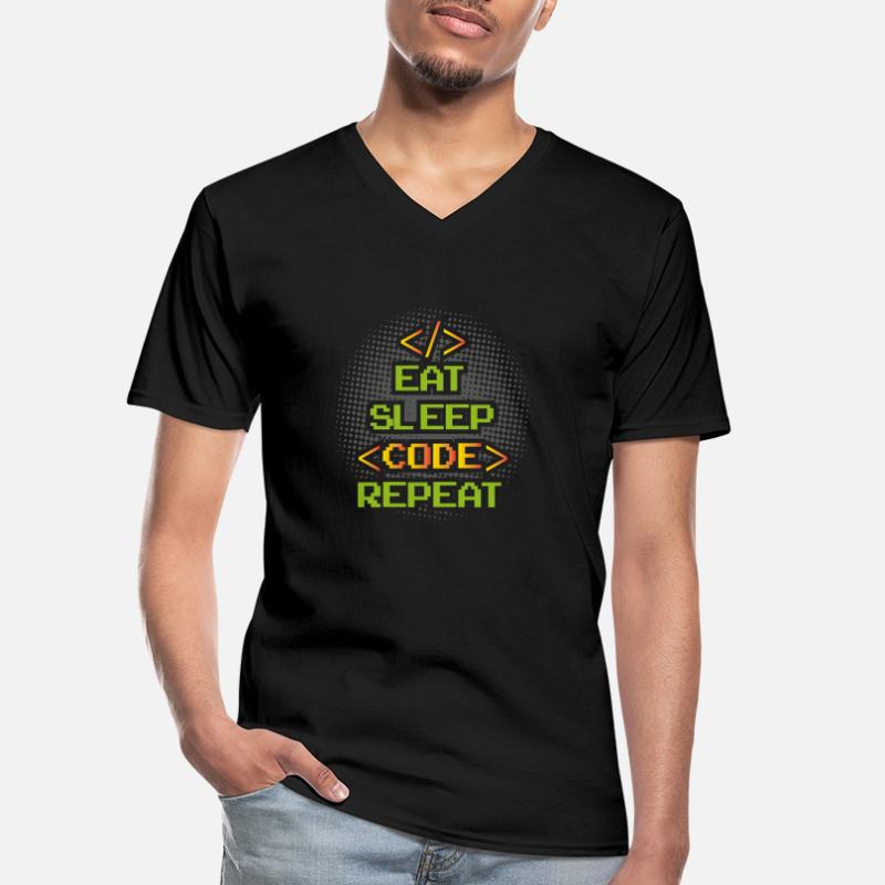 Funny Programmer Software Developer Männer-T-Shirt mit V-Ausschnitt