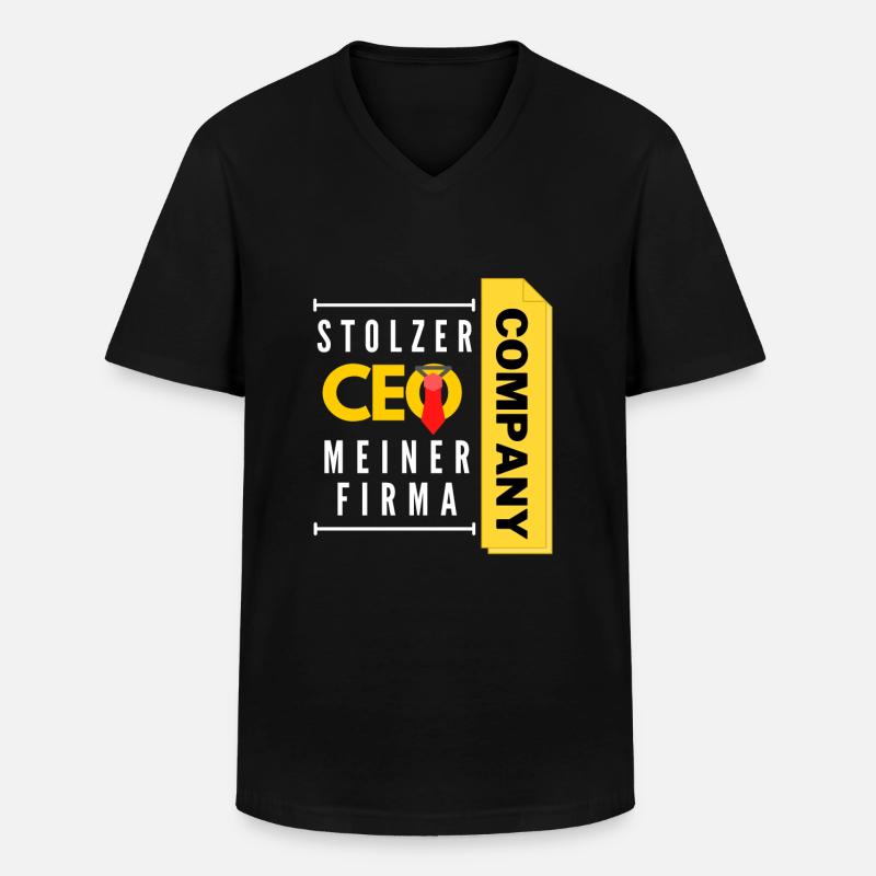 stolzer CEO meiner Firma - Männer-T-Shirt mit V-Ausschnitt - Schwarz