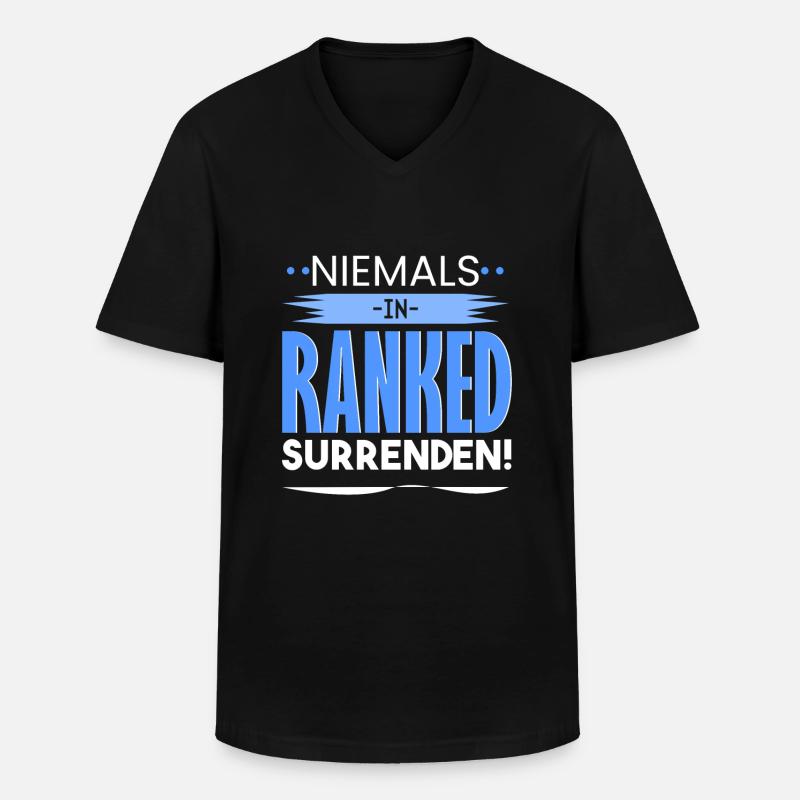 Niemals SURRENDEN - Männer-T-Shirt mit V-Ausschnitt - Schwarz