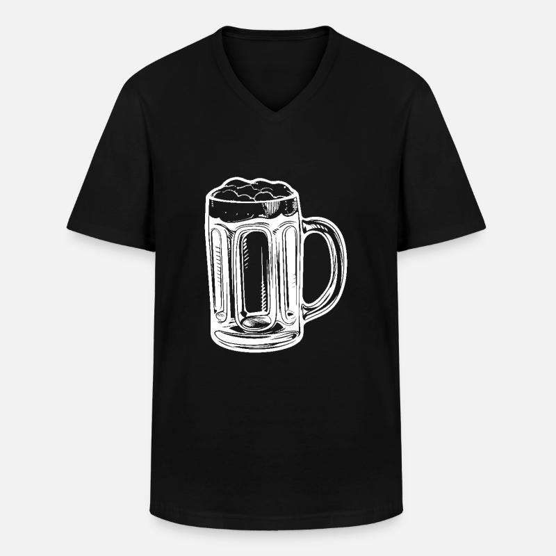 Bierkrug Bier - Männer-T-Shirt mit V-Ausschnitt - Schwarz