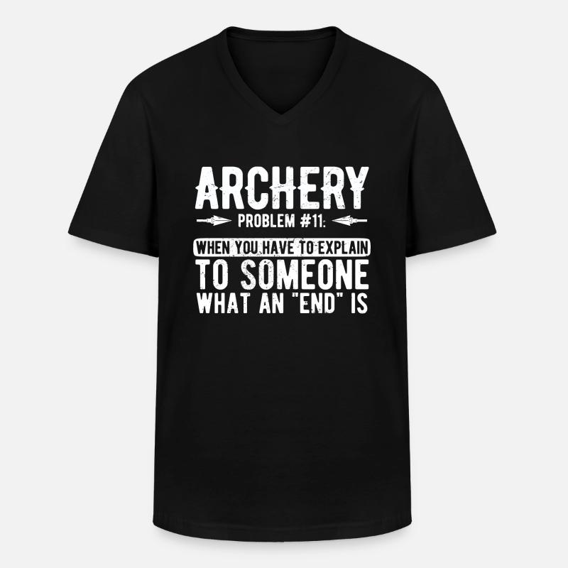 Bogenschießen Archery - Männer-T-Shirt mit V-Ausschnitt - Schwarz
