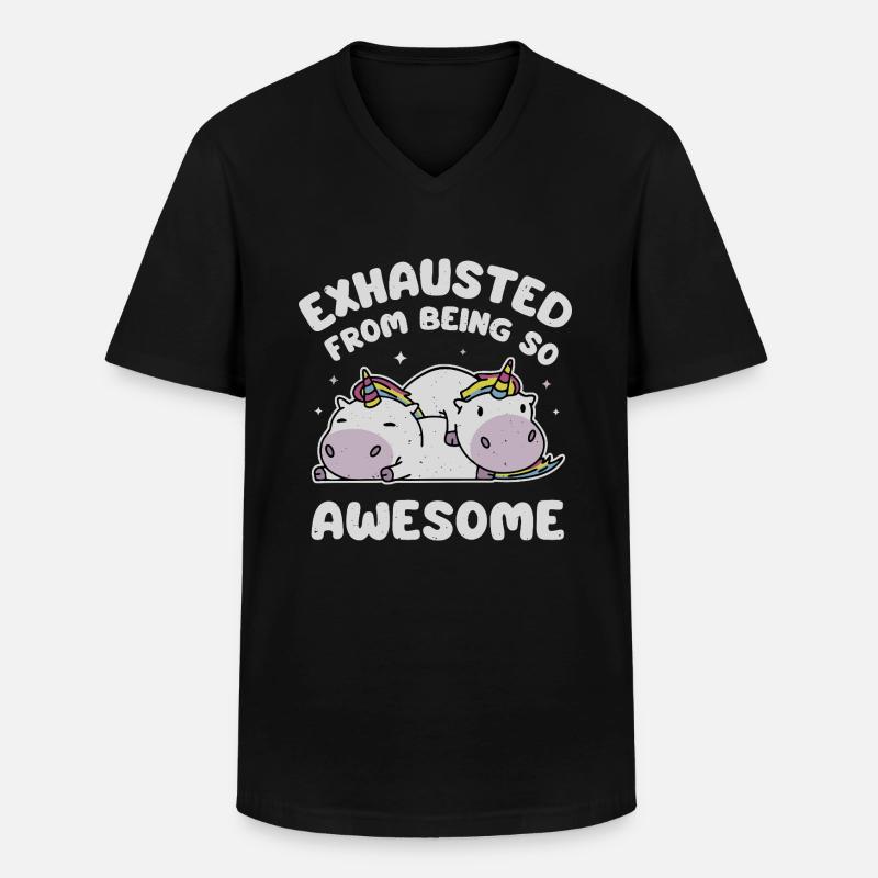 Erschöpft davon, so großartig zu sein - Männer-T-Shirt mit V-Ausschnitt - Schwarz