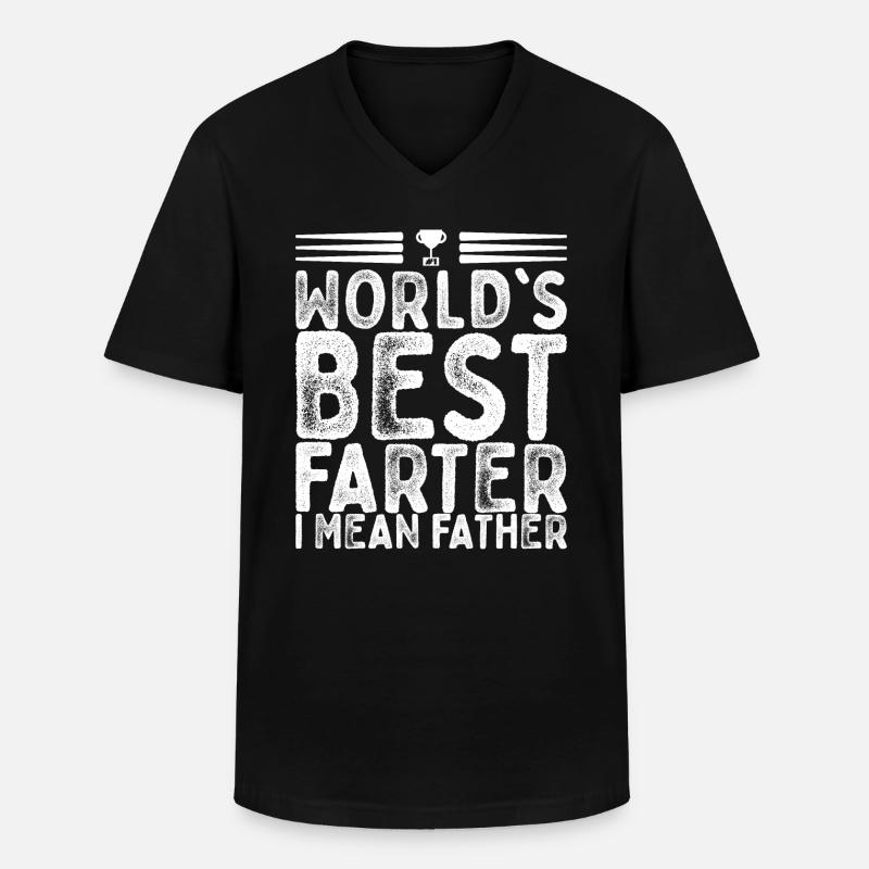 Best Father - Männer-T-Shirt mit V-Ausschnitt - Schwarz