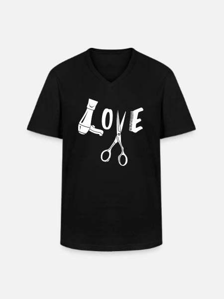 Coiffeur Coiffeur - T-shirt col V Homme - noir