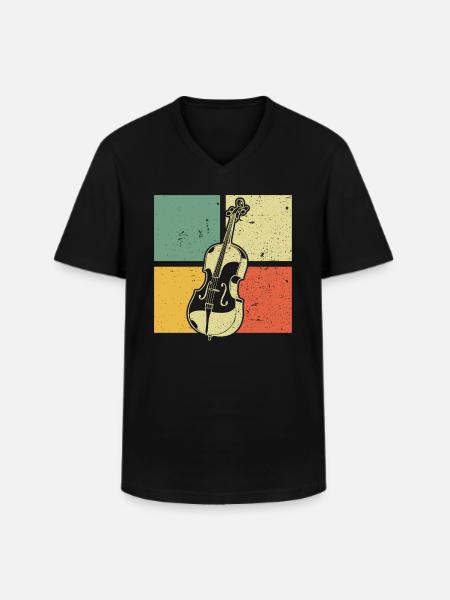 Cello Cellospieler Cellist - Männer-T-Shirt mit V-Ausschnitt - Schwarz