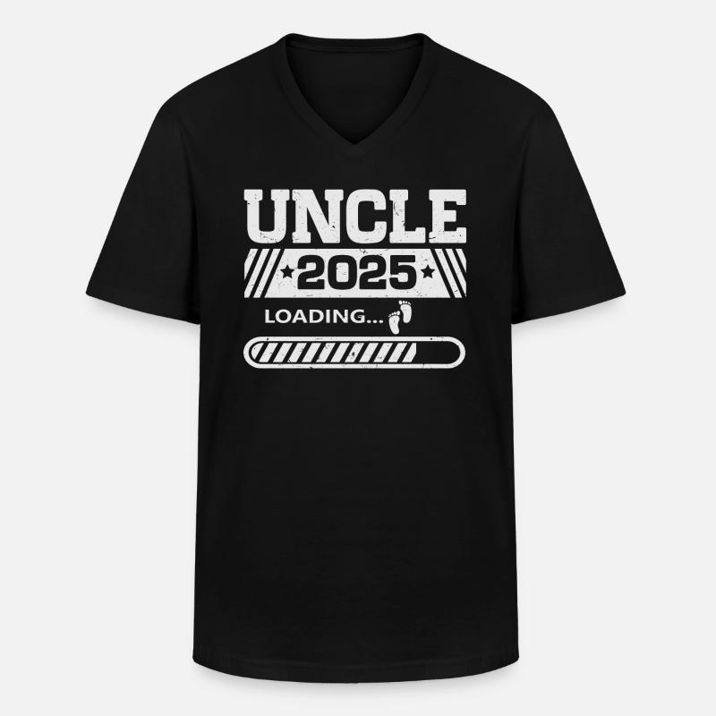 Onkel 2025 loading - Männer-T-Shirt mit V-Ausschnitt - Schwarz