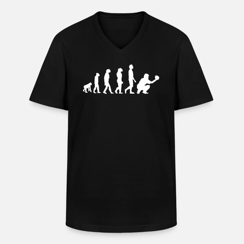 Evolution Baseball - Development Line - Men's V-Neck T-Shirt - black
