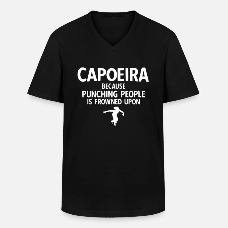 Capoeira - Männer-T-Shirt mit V-Ausschnitt - Schwarz