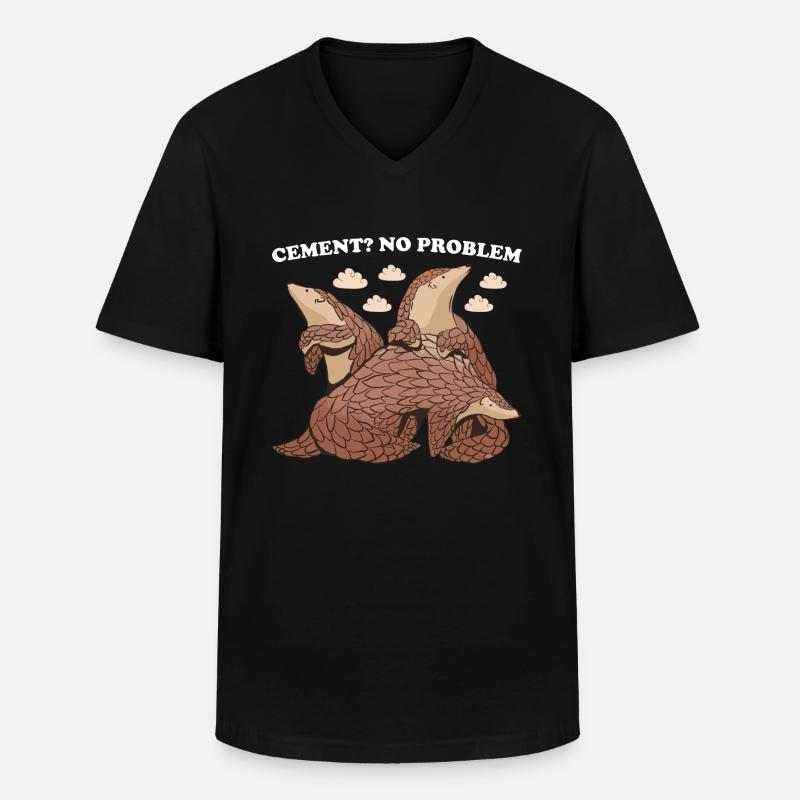 Cement? No Problem! Pangolin - Männer-T-Shirt mit V-Ausschnitt - Schwarz