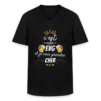 This is my stag do I'm going to take dear Humor gift - Men's V-Neck T-Shirt - black - Front - AI Model Male 178 dark (178cm)