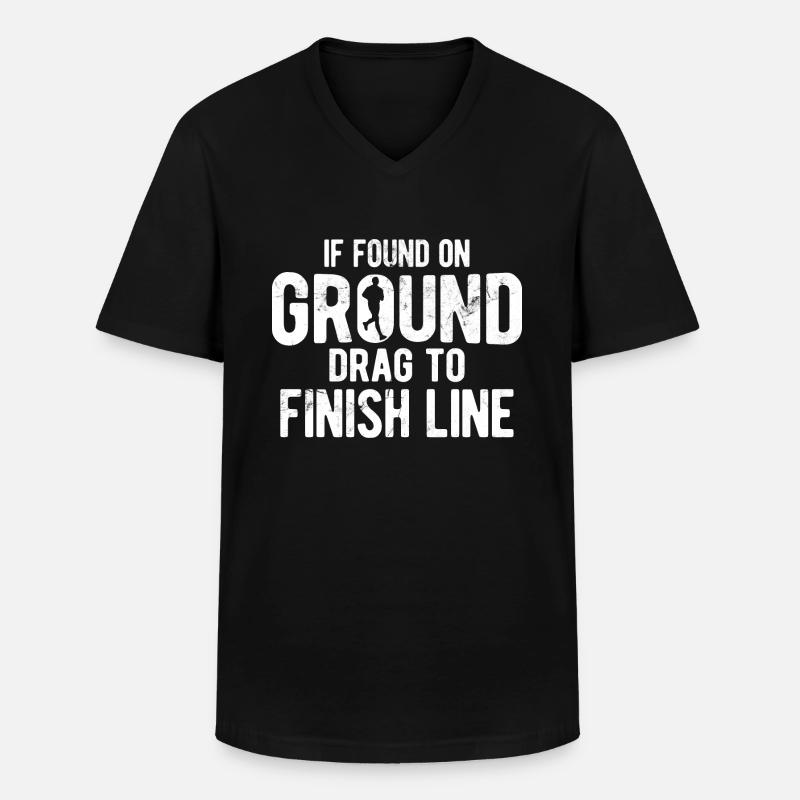 Läufer Joggen - Männer-T-Shirt mit V-Ausschnitt - Schwarz