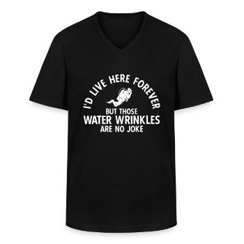 Apnoetaucher Freitaucher Taucher - Männer-T-Shirt mit V-Ausschnitt - Schwarz - Vorne - AI Model Male 178 dark (178cm)