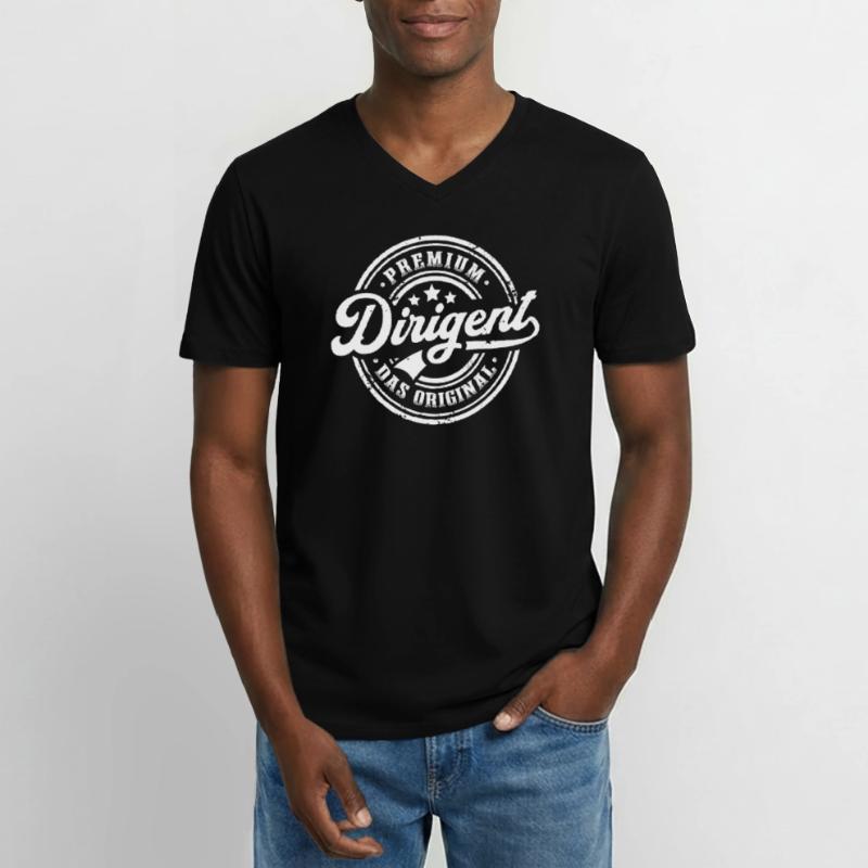 Dirigent Original Lustiges Dirigenten Männer-T-Shirt mit V-Ausschnitt