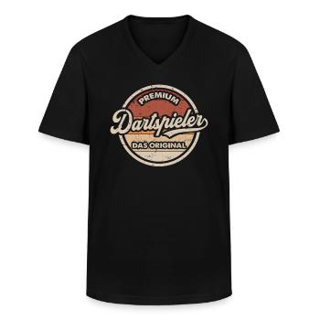 Darts Original Dartspieler Lustiges Dart - Männer-T-Shirt mit V-Ausschnitt - Schwarz - Vorne - AI Model Male 178 dark (178cm)