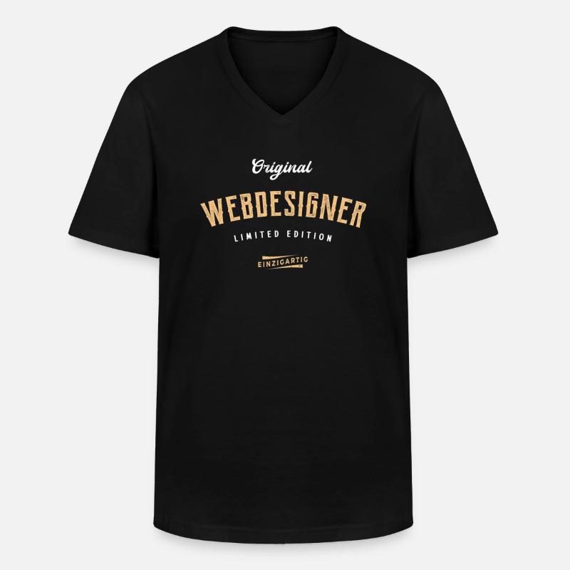 Webdesigner Limited Edition Webdesign - Männer-T-Shirt mit V-Ausschnitt - Schwarz