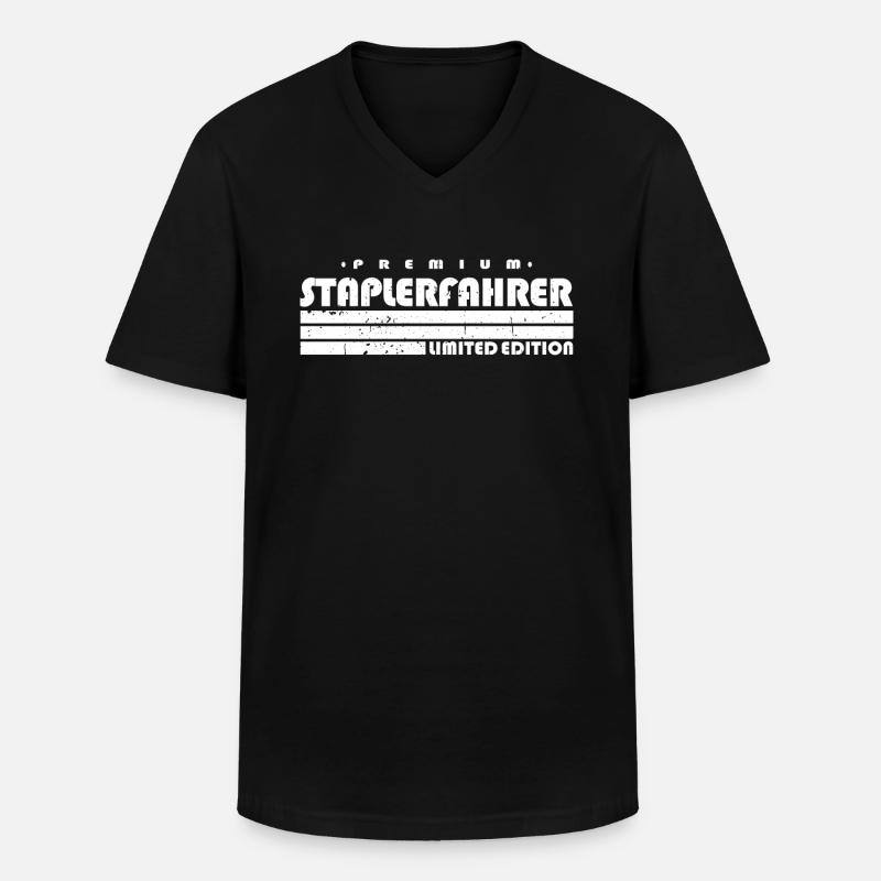 Staplerfahrer Limited Edition Gabelstapler - Männer-T-Shirt mit V-Ausschnitt - Schwarz