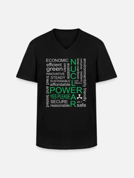 Atomkraft, Ja bitte, Kernenergie - Männer-T-Shirt mit V-Ausschnitt - Schwarz