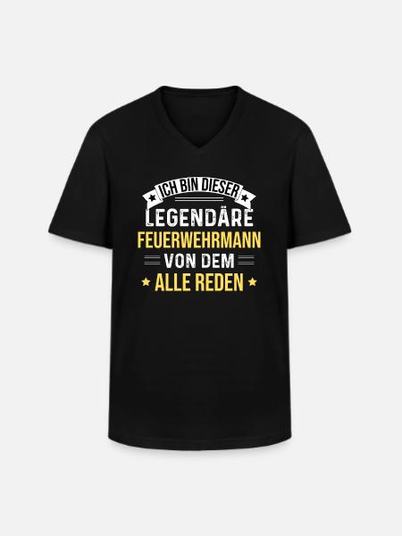 I'm that legendary firefighter - Men's V-Neck T-Shirt - black