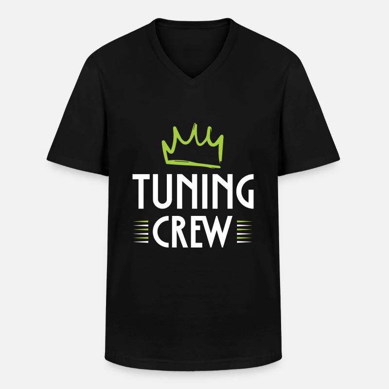 Tuning Crew - Männer-T-Shirt mit V-Ausschnitt - Schwarz