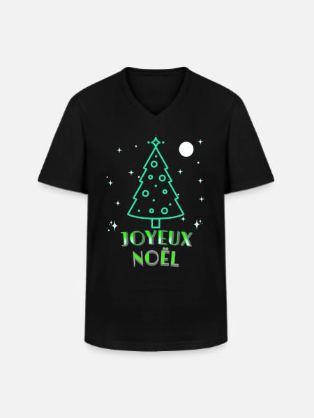 MERRY CHRISTMAS - Men's V-Neck T-Shirt - black