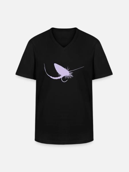 Fliegenfischen - Männer-T-Shirt mit V-Ausschnitt - Schwarz