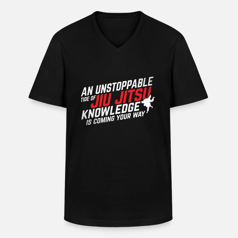 BJJ Jiu Jitsu - Männer-T-Shirt mit V-Ausschnitt - Schwarz