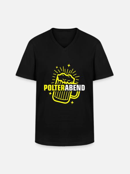 Polterabend Bier - Männer-T-Shirt mit V-Ausschnitt - Schwarz