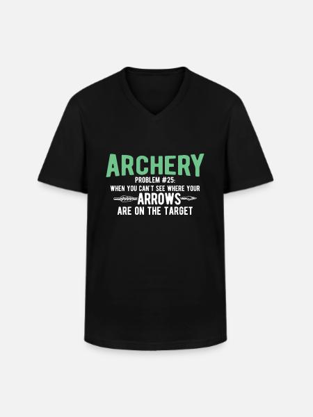 Bogenschießen Archery - Männer-T-Shirt mit V-Ausschnitt - Schwarz