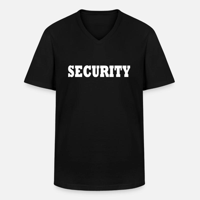 Sicherheitsdienst - Männer-T-Shirt mit V-Ausschnitt - Schwarz
