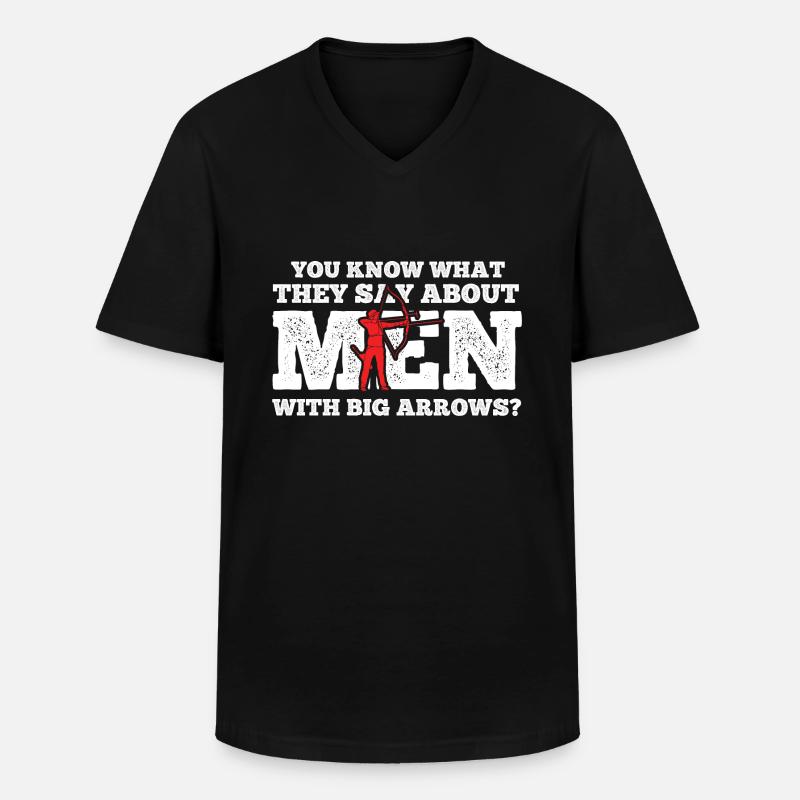 Bogenschießen Archery - Männer-T-Shirt mit V-Ausschnitt - Schwarz