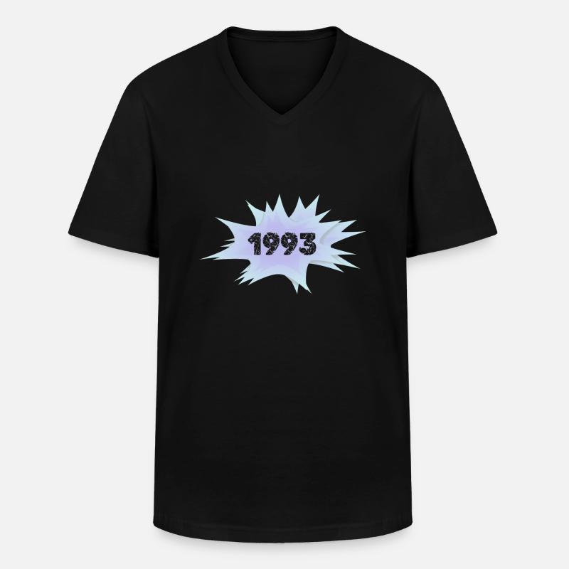 Comic Sprechblase 1993 - Männer-T-Shirt mit V-Ausschnitt - Schwarz
