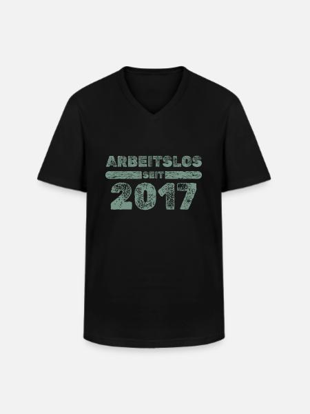 seit 2017 - Männer-T-Shirt mit V-Ausschnitt - Schwarz