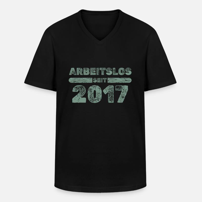 seit 2017 - Männer-T-Shirt mit V-Ausschnitt - Schwarz