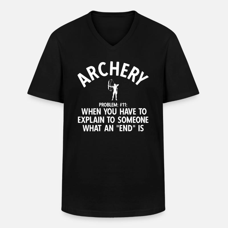 Bogenschießen Archery - Männer-T-Shirt mit V-Ausschnitt - Schwarz