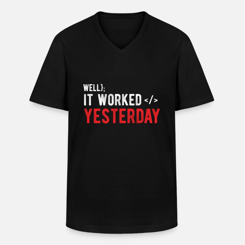 Software Ingenieur Informatiker Programmierer - Männer-T-Shirt mit V-Ausschnitt - Schwarz