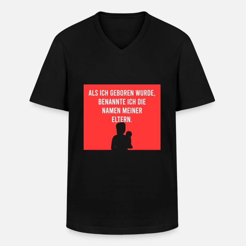 Als ich geboren wurde - Männer-T-Shirt mit V-Ausschnitt - Schwarz