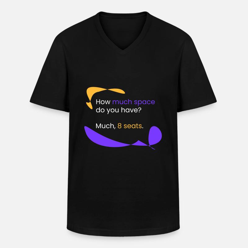 Platz? 8 Plätze. - Männer-T-Shirt mit V-Ausschnitt - Schwarz