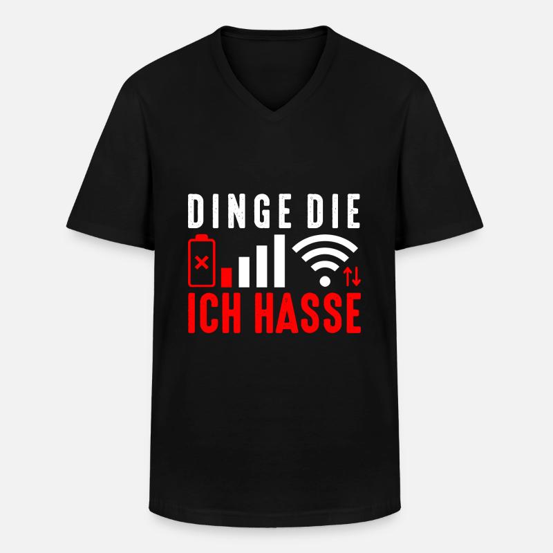 Dinge, die ich hasse - Männer-T-Shirt mit V-Ausschnitt - Schwarz