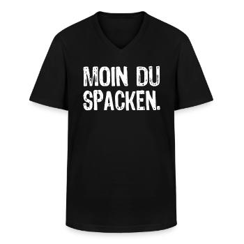 Moin Du Spacken - Männer-T-Shirt mit V-Ausschnitt - Schwarz - Vorne - AI Model Male 178 dark (178cm)