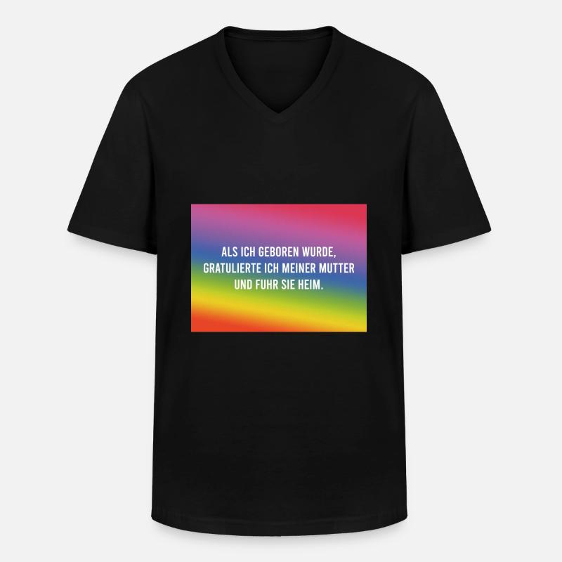 Als ich geboren wurde.. - Männer-T-Shirt mit V-Ausschnitt - Schwarz