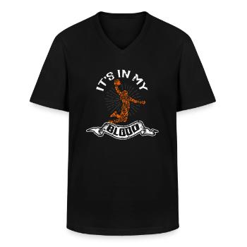Équipe de basket-ball - T-shirt col V Homme - noir - Devant - AI Model Male 178 dark (178cm)