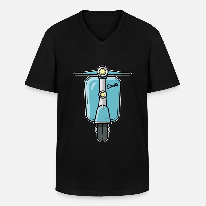 Scooter Motorroller Roller - Men's V-Neck T-Shirt - black