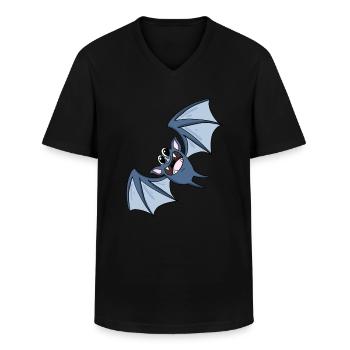 chauve souris - T-shirt col V Homme - noir - Devant - AI Model Male 178 dark (178cm)
