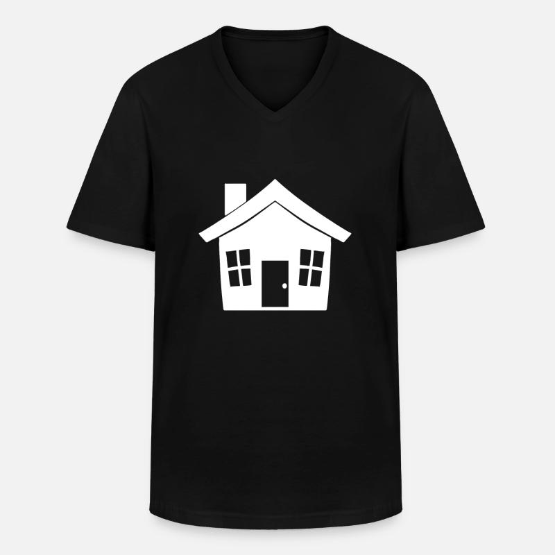 Haus - Männer-T-Shirt mit V-Ausschnitt - Schwarz